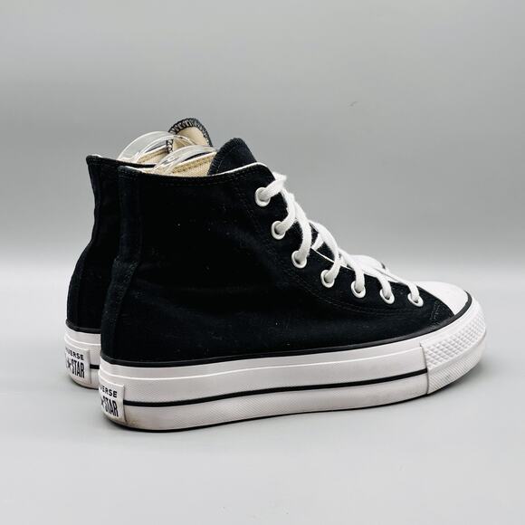 Converse Shoes Womens 8.5 Black Chuck Taylor All Lift Platform High Top Sneakers - Picture 7 of 10